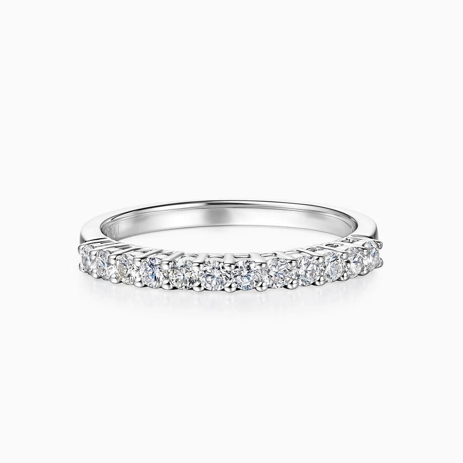 White Gold Round Cut Anniversary Wedding Ring - image 1