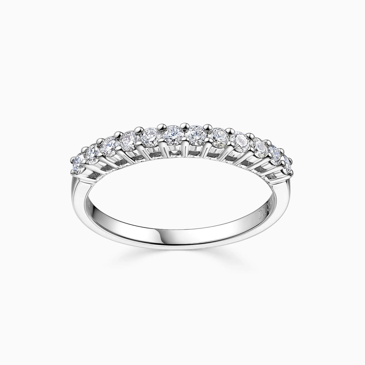 White Gold Round Cut Anniversary Wedding Ring - image 3