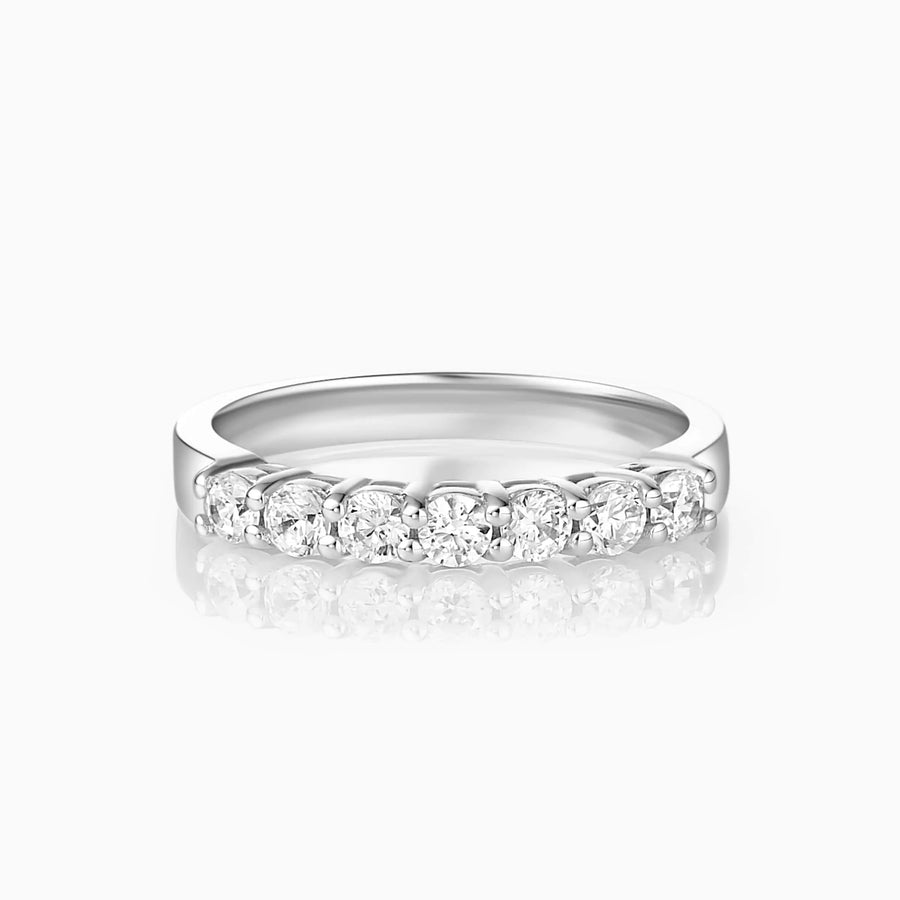 White Gold Simple Wedding Ring - image 1