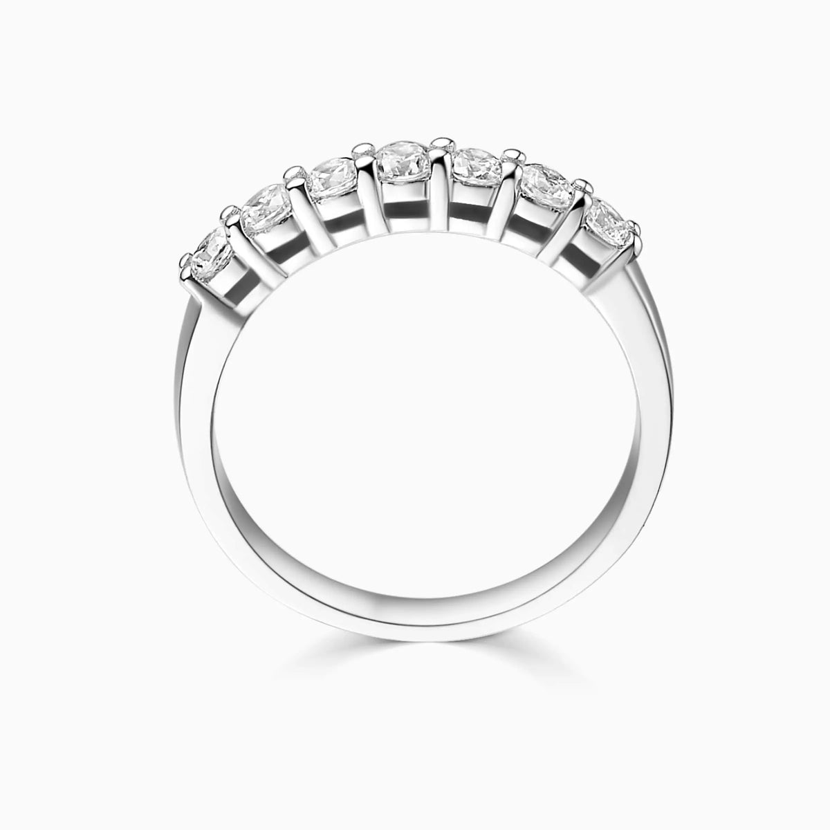 White Gold Simple Wedding Ring - image 2