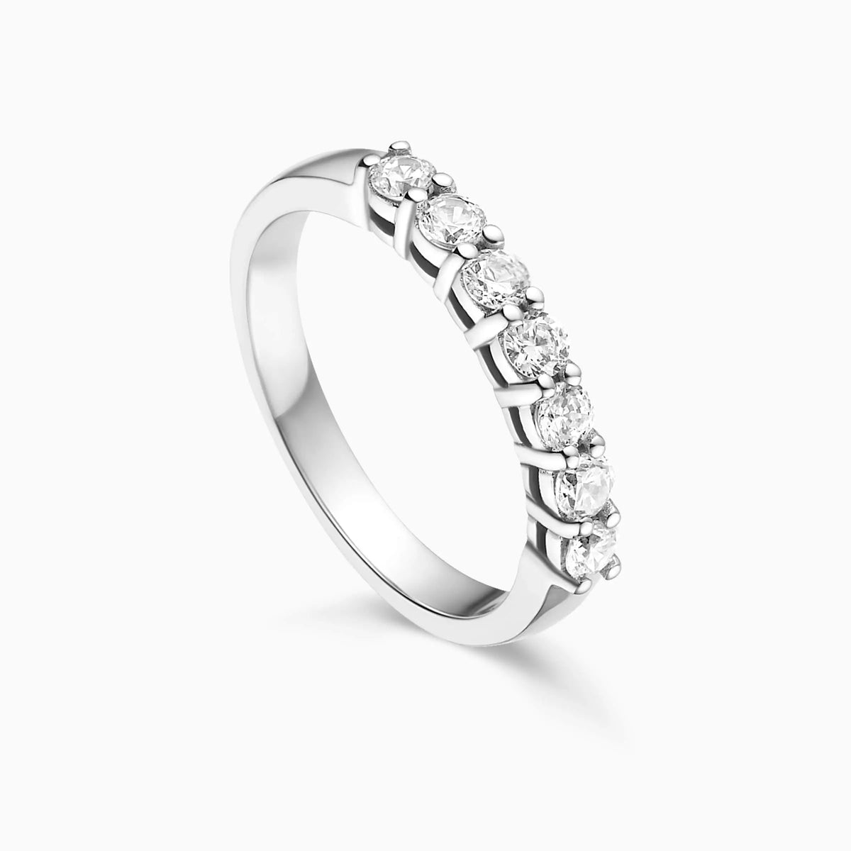 White Gold Simple Wedding Ring - image 3