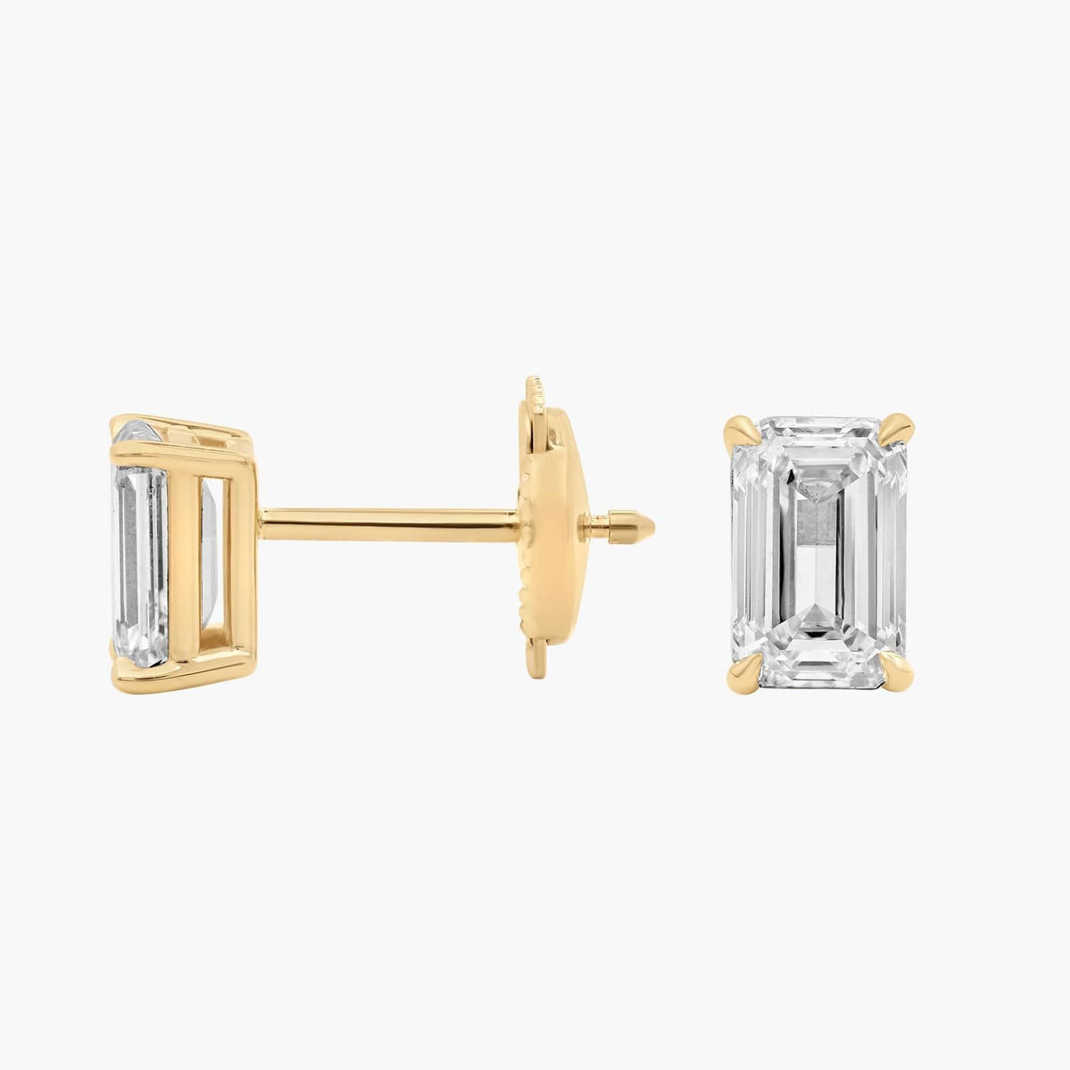 [Valentine’s Day Gift] Emerald Cut Lab-Grown Diamond Stud Earrings - image 7