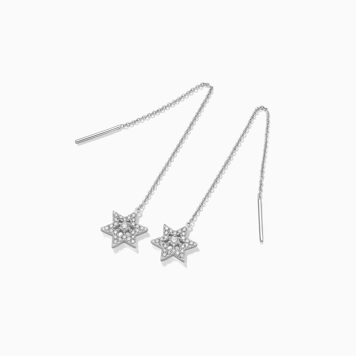 Diamond Pavé Star Drop Earrings - image 3