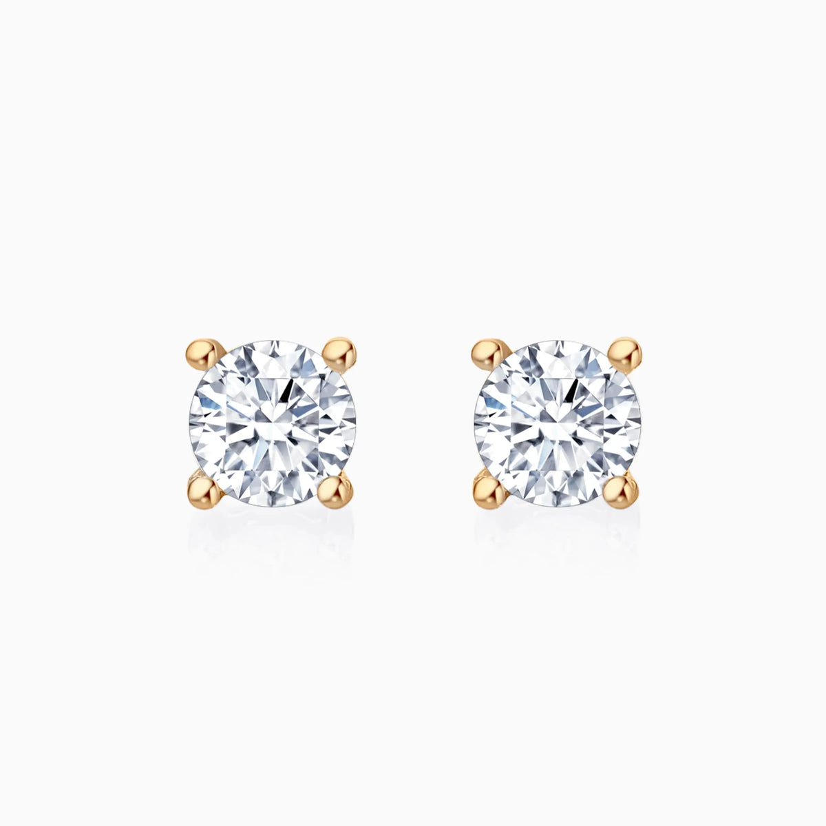 Four Prong Round Lab-Grown Diamond Stud Earrings(2/5 CTW – D-F / VVS-VS) - image 4