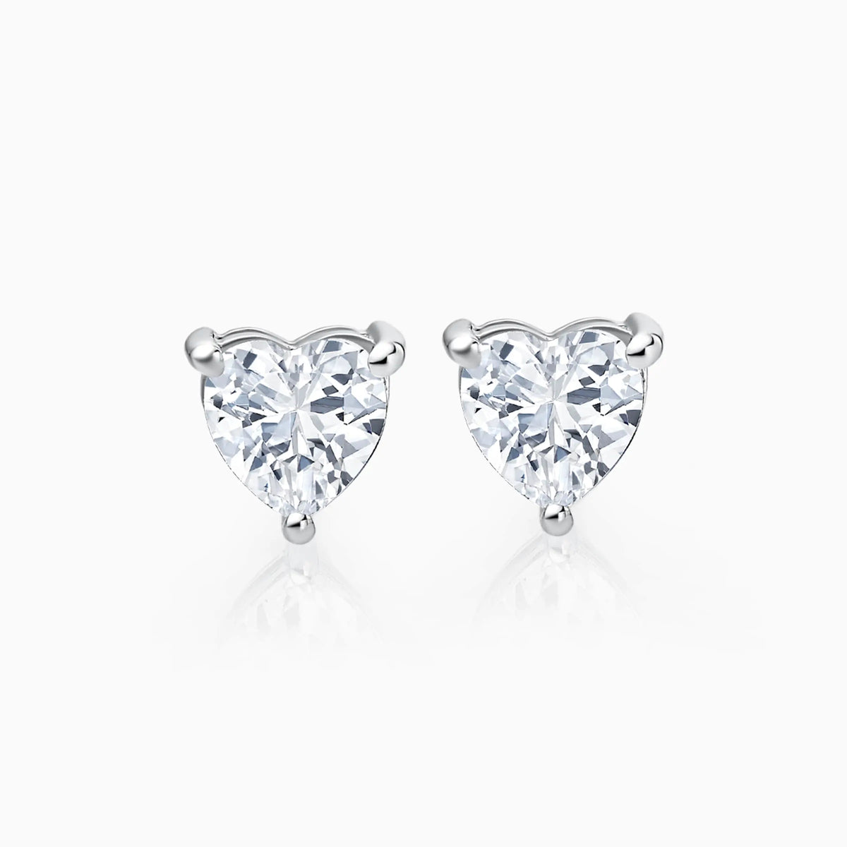 Heart Cut Lab-Grown Diamond Stud Earrings (0.5 CTW – D-F / VVS-VS) - image 1