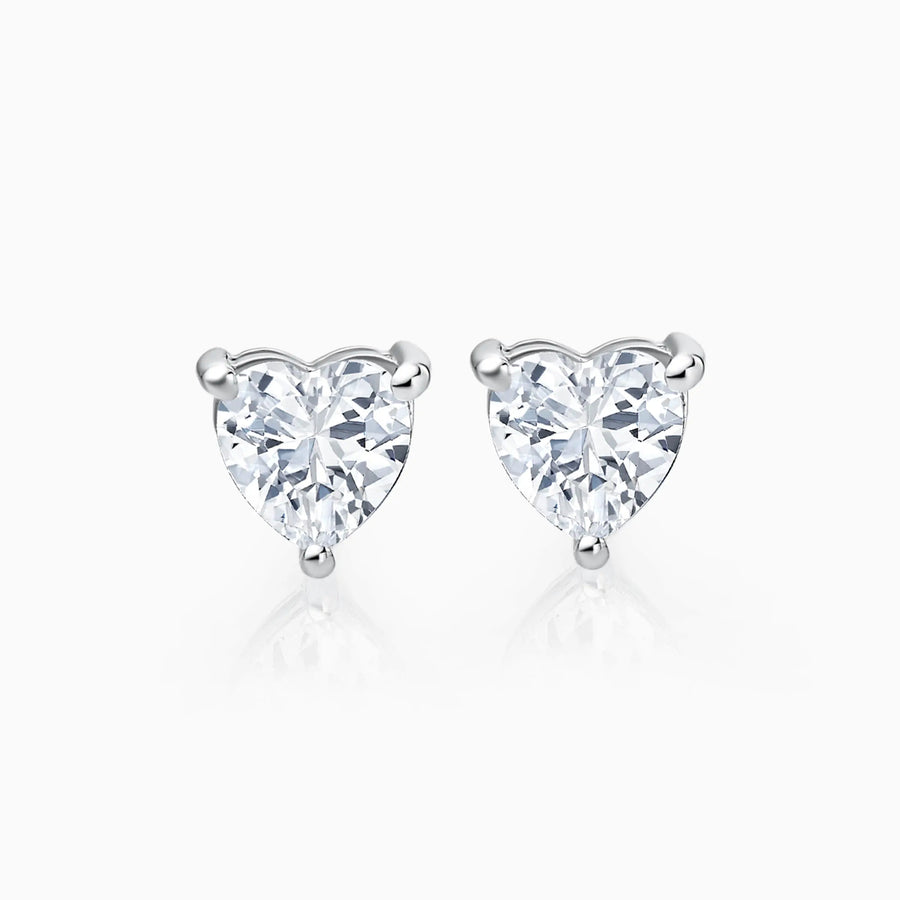 Heart Cut Lab-Grown Diamond Stud Earrings (0.5 CTW – D-F / VVS-VS) - image 1