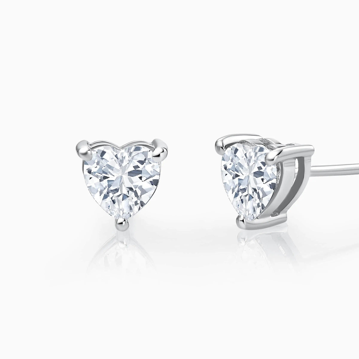 Heart Cut Lab-Grown Diamond Stud Earrings (0.5 CTW – D-F / VVS-VS) - image 2
