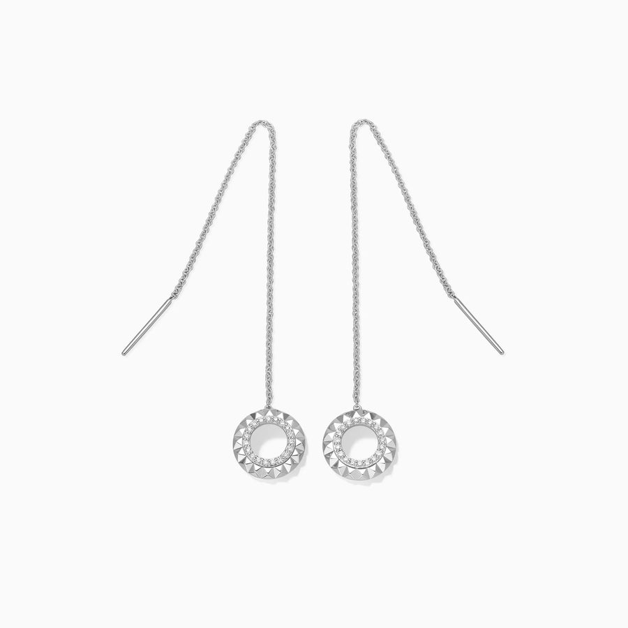 Open Circle Diamond Earrings - image 1