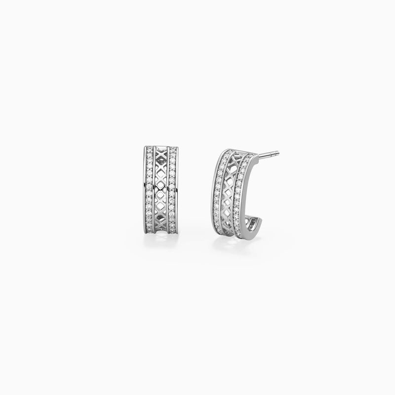 Simply Hoop Diamond Earrings - image 1