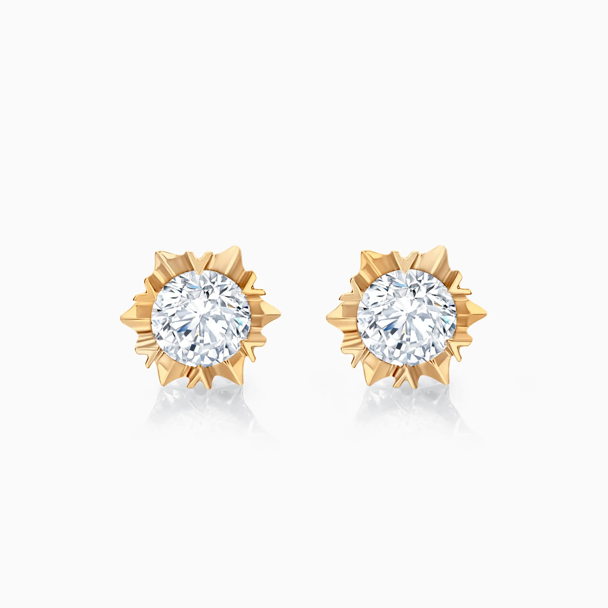 Snowflake Round Lab-Grown Diamond Stud Earrings (0.4 CTW – D-F / VVS-VS) - image 4