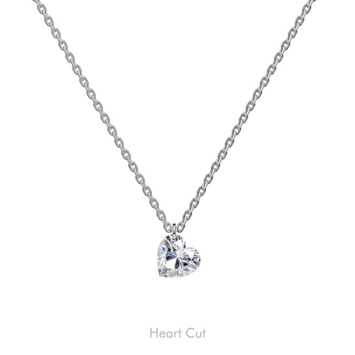 18K Gold Floating Solitaire Lab Grown Diamond Necklace (1.00-2.00 CTW – E /VS1 IGI Certified ) - image 2