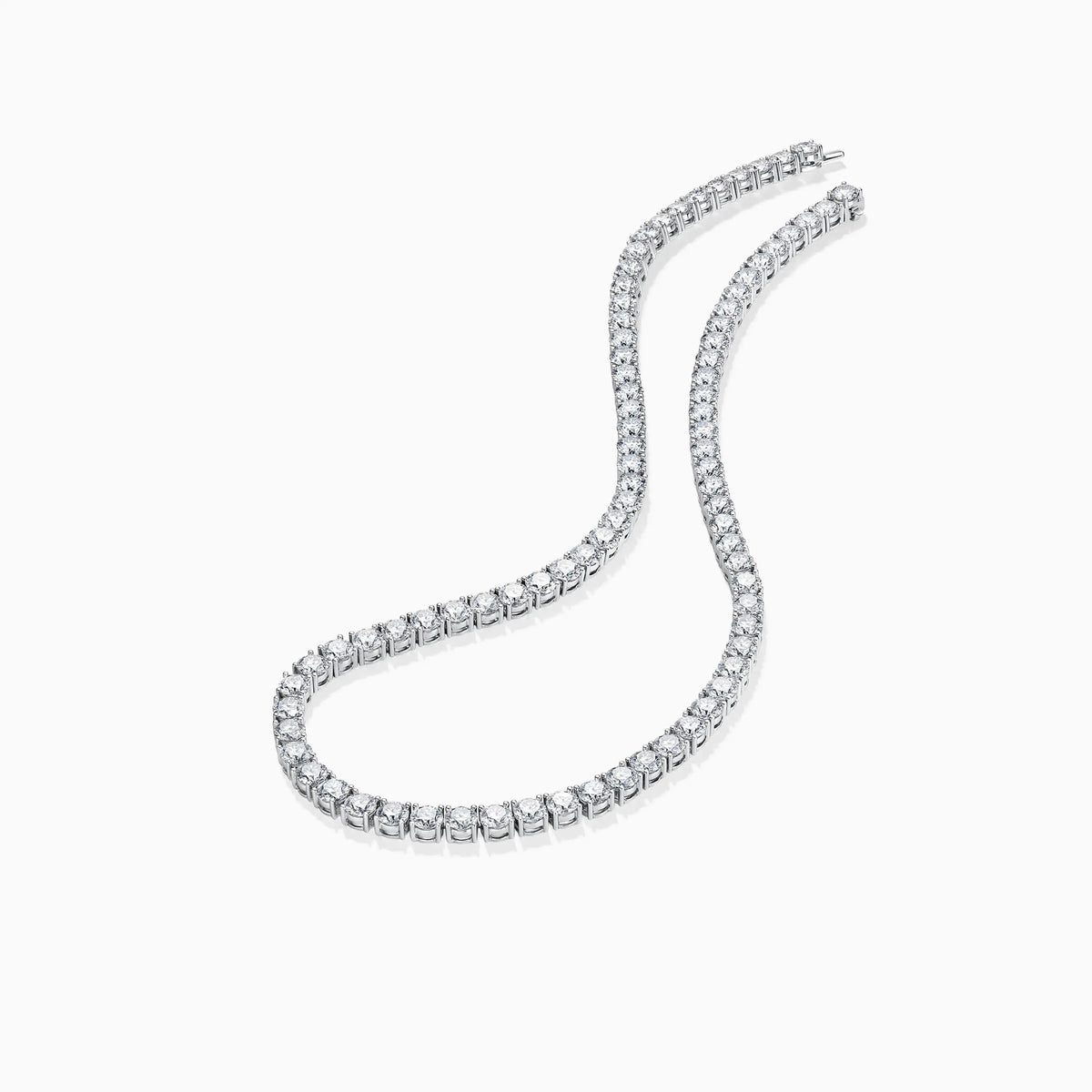 5ct Total Lab Diamond Tennis Necklace - image 2