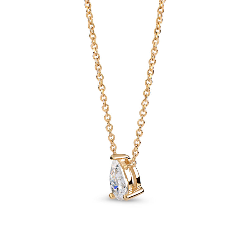 Diamond Pear Pendant Necklace - image 5