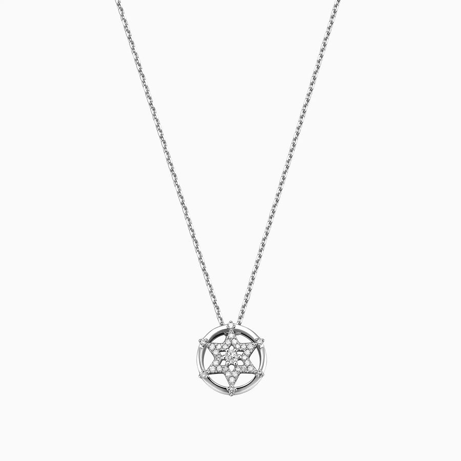 Diamond Star Circle Necklace - image 1