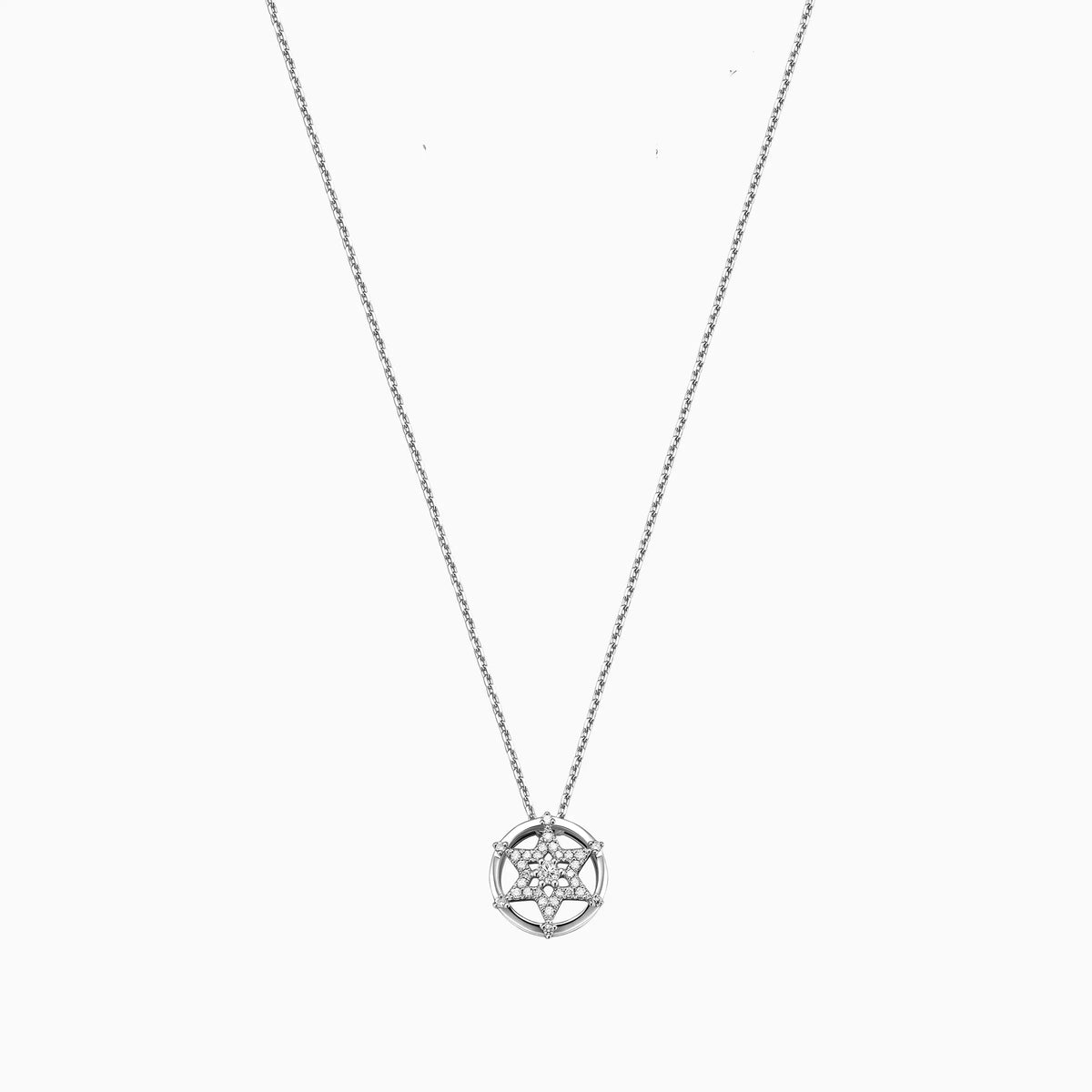 Diamond Star Circle Necklace - image 3