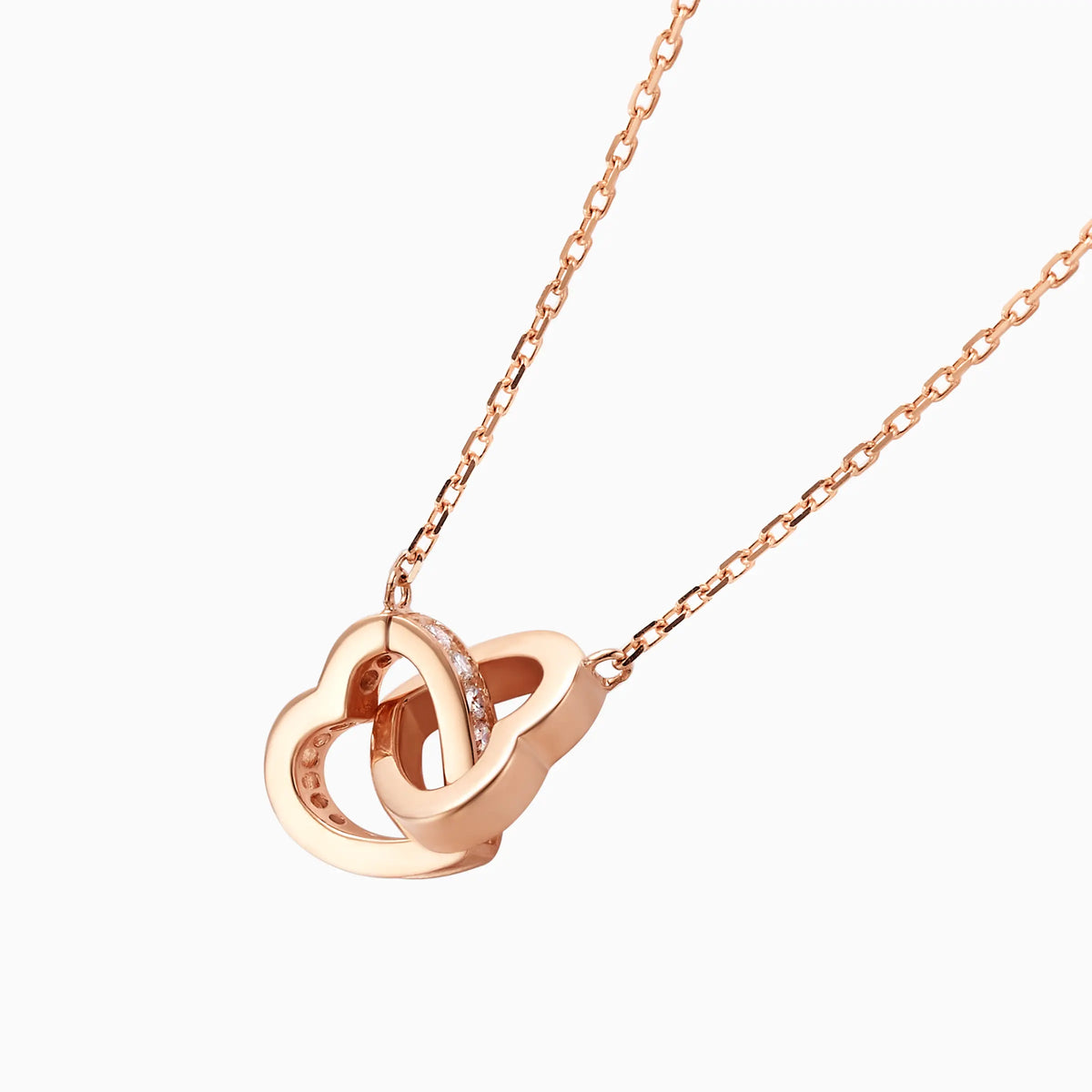 Double Open Heart Shaped Necklace - image 3