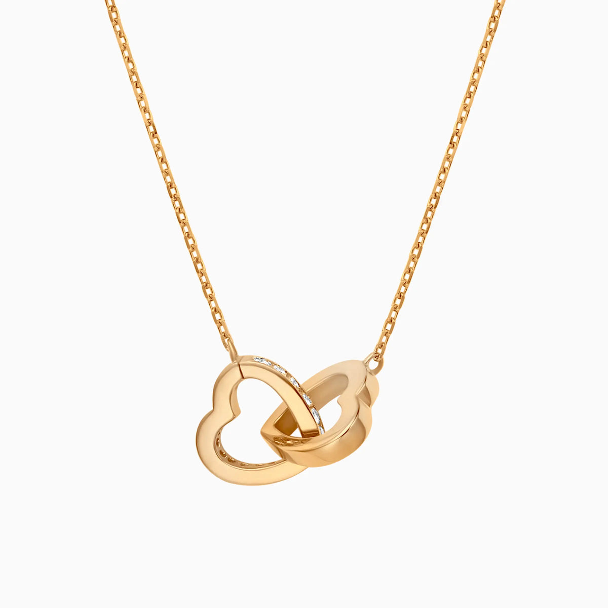 Double Open Heart Shaped Necklace - image 4