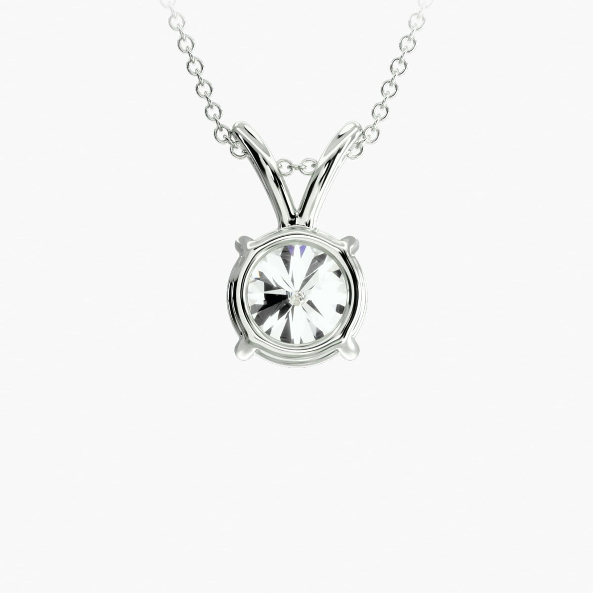 Double-Bail Diamond Solitaire Pendant - image 5