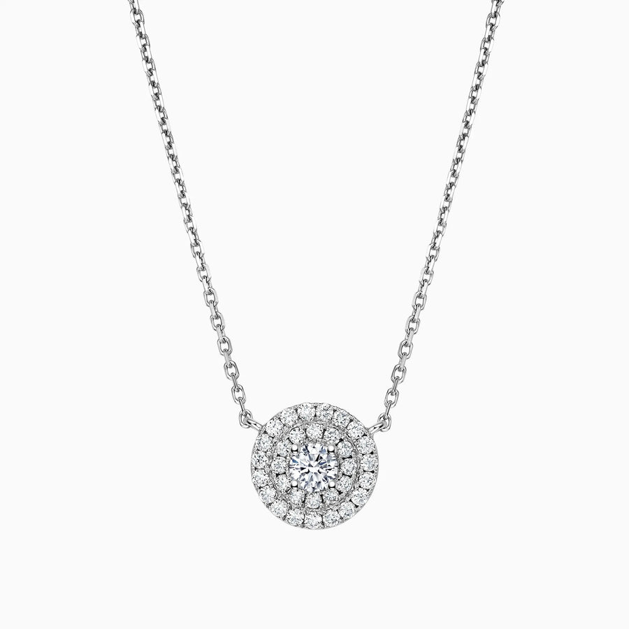 Luxury Double Halo Diamond Necklace - image 1