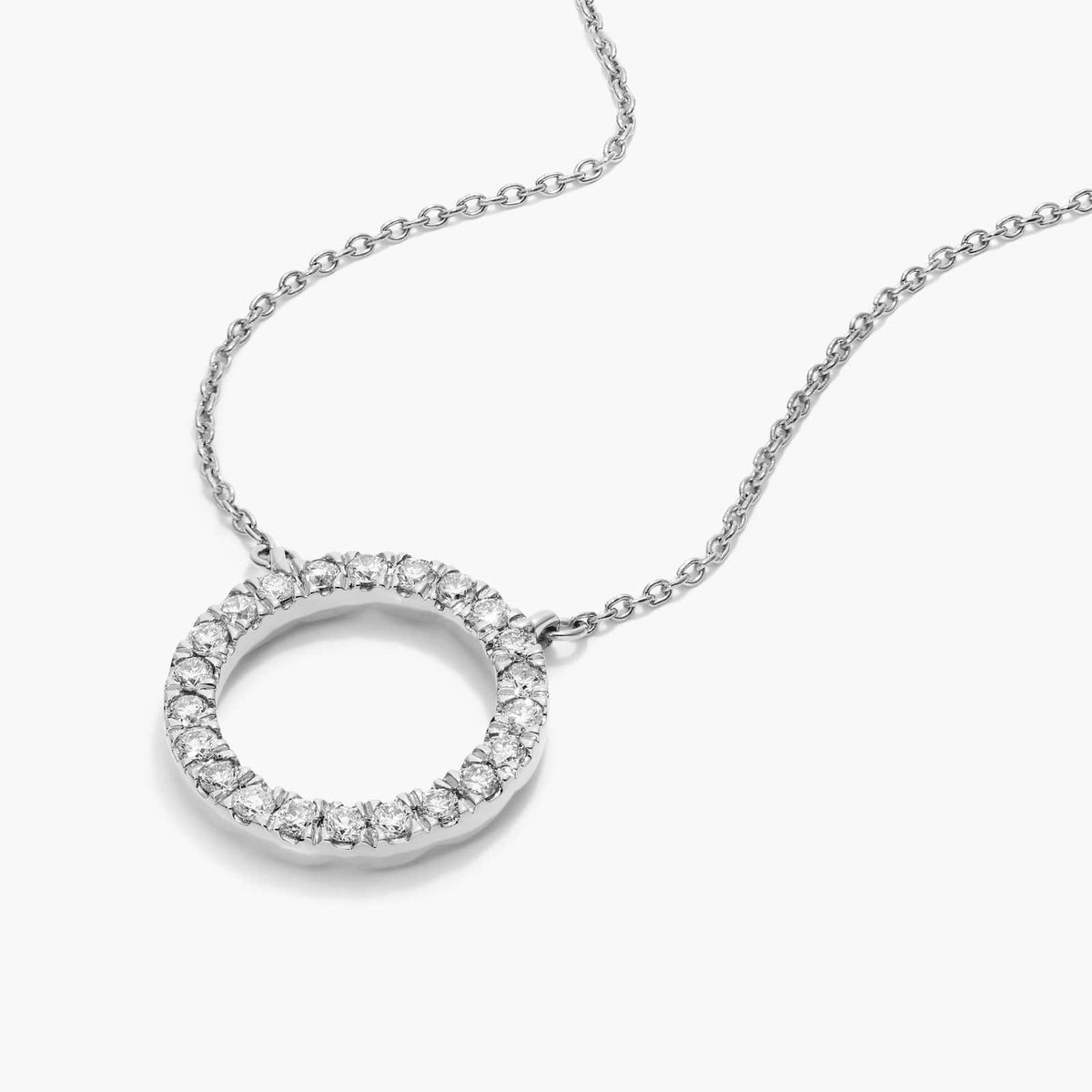 Open Circle Diamond Necklace - image 5