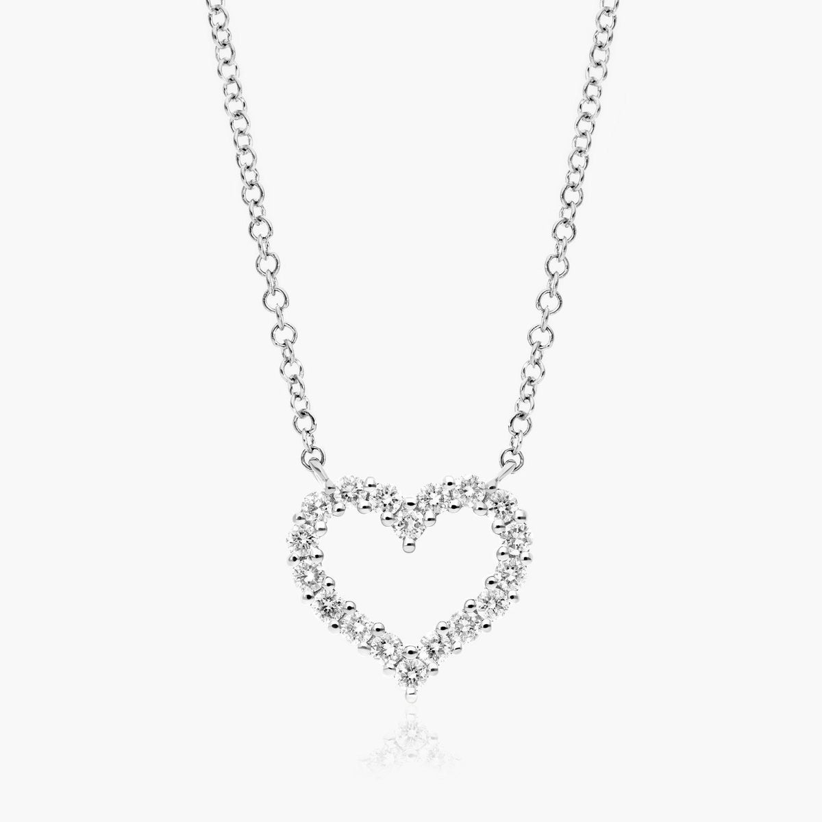 Pavé Open Heart Elegant Necklace - image 1