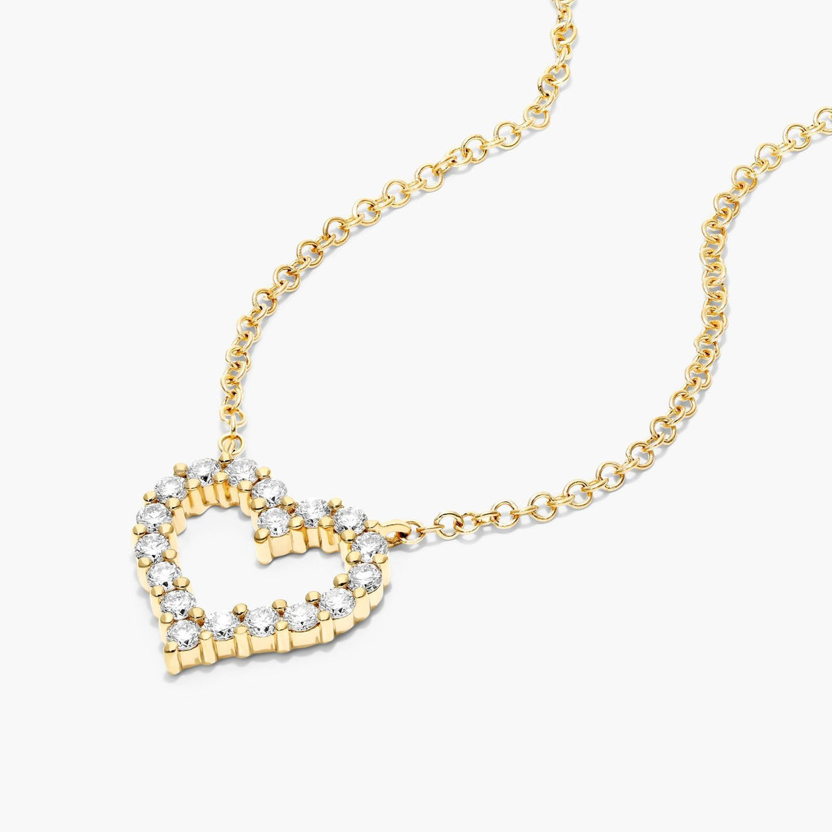 Pavé Open Heart Elegant Necklace - image 7