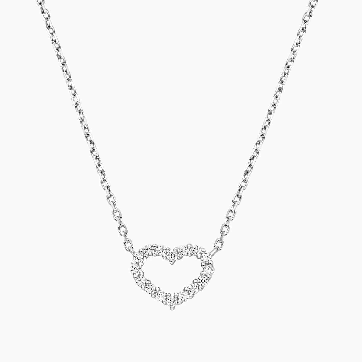Petite Heart Diamond Necklace - image 1