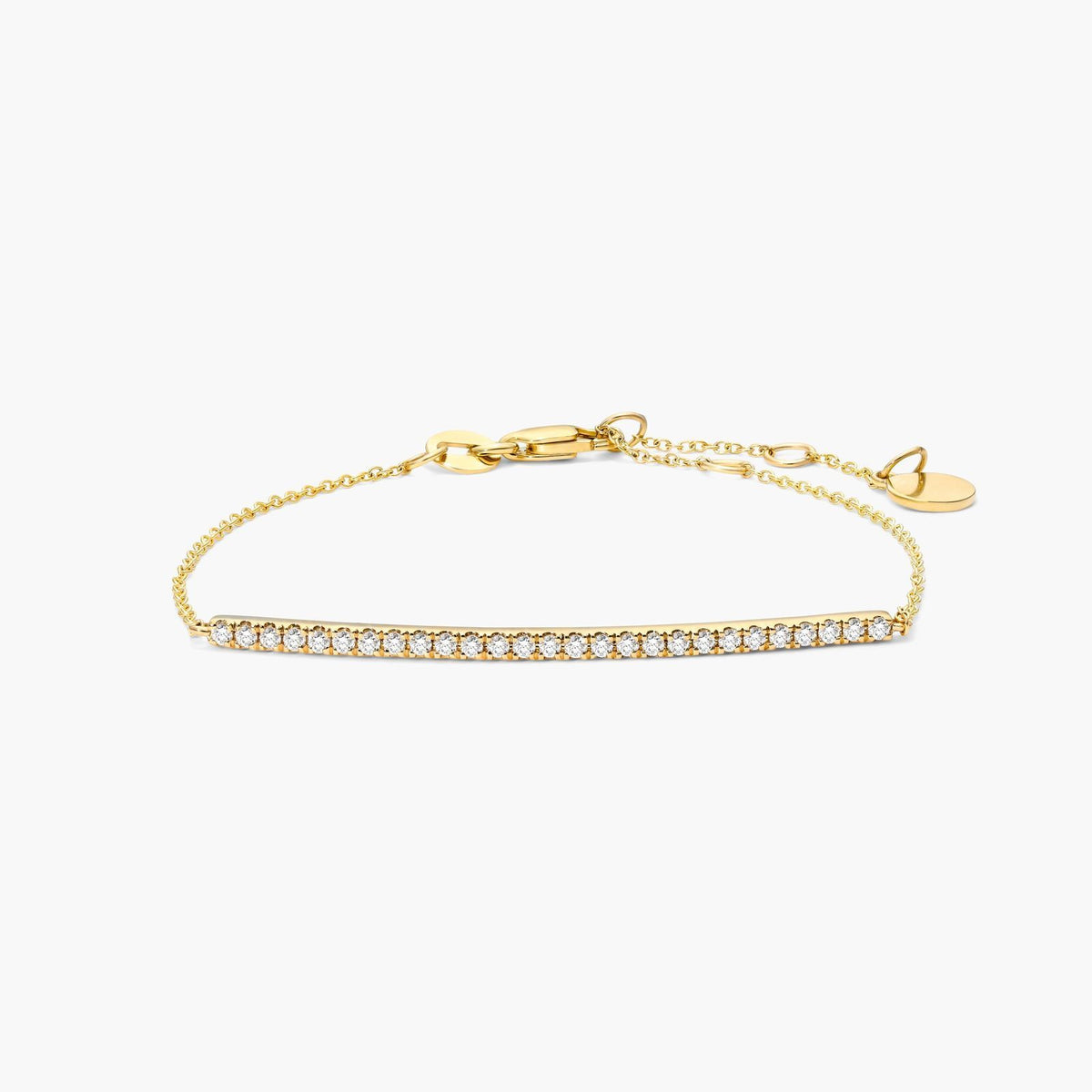 18K White Gold Diamond Bar Bracelet - image 7