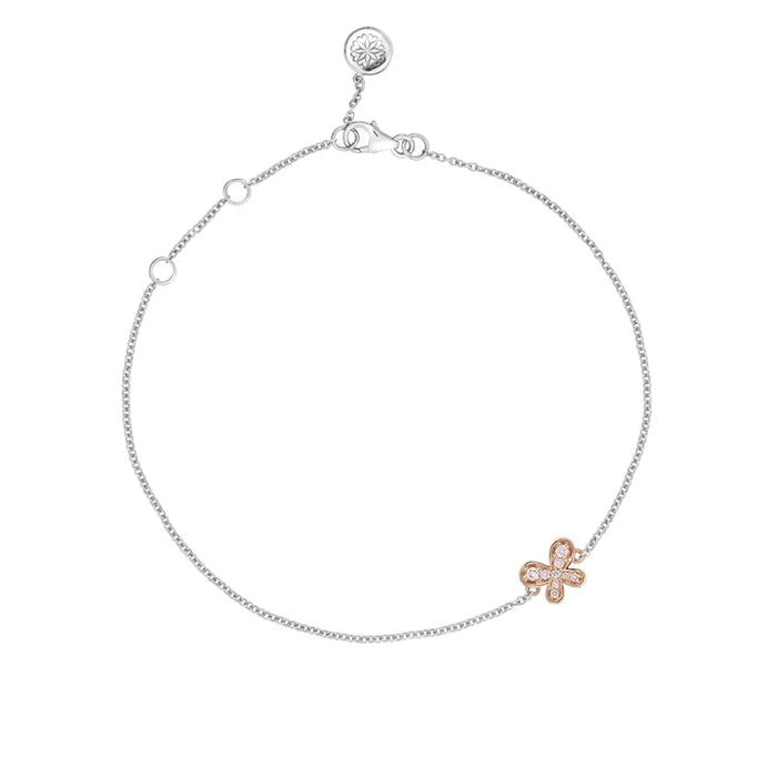 Blush Butterfly Bracelet with pink diamonds - image 1