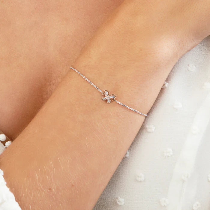 Blush Butterfly Bracelet with pink diamonds - image 2
