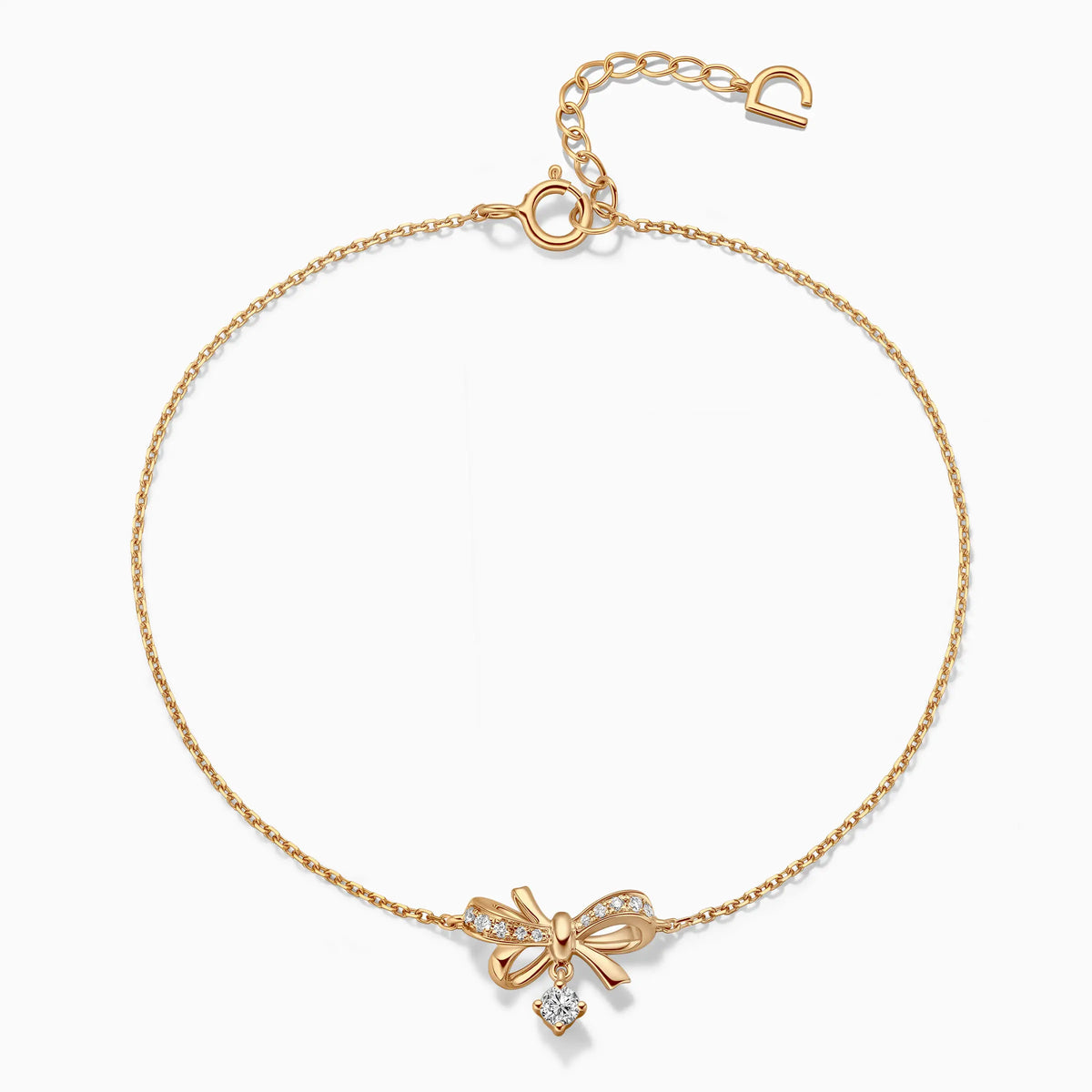 Bow Diamonds Pavé Bracelet With A Dangling Diamond - image 4