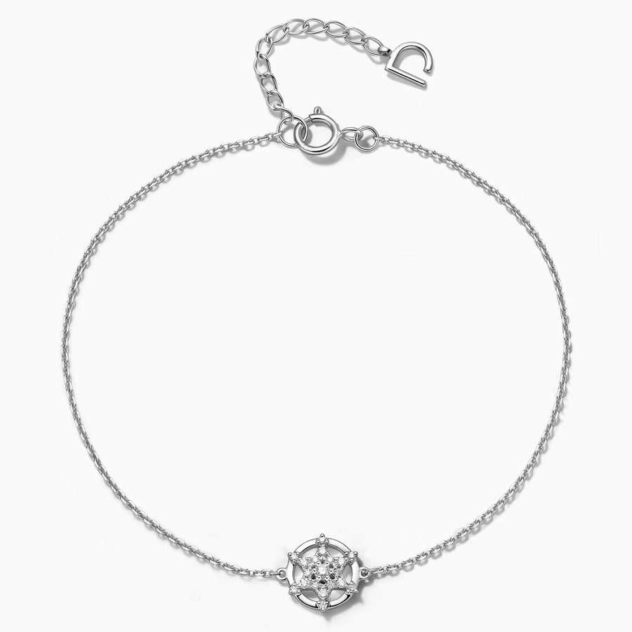 Hexagonal Star Shaped Diamond Bracelet - image 1
