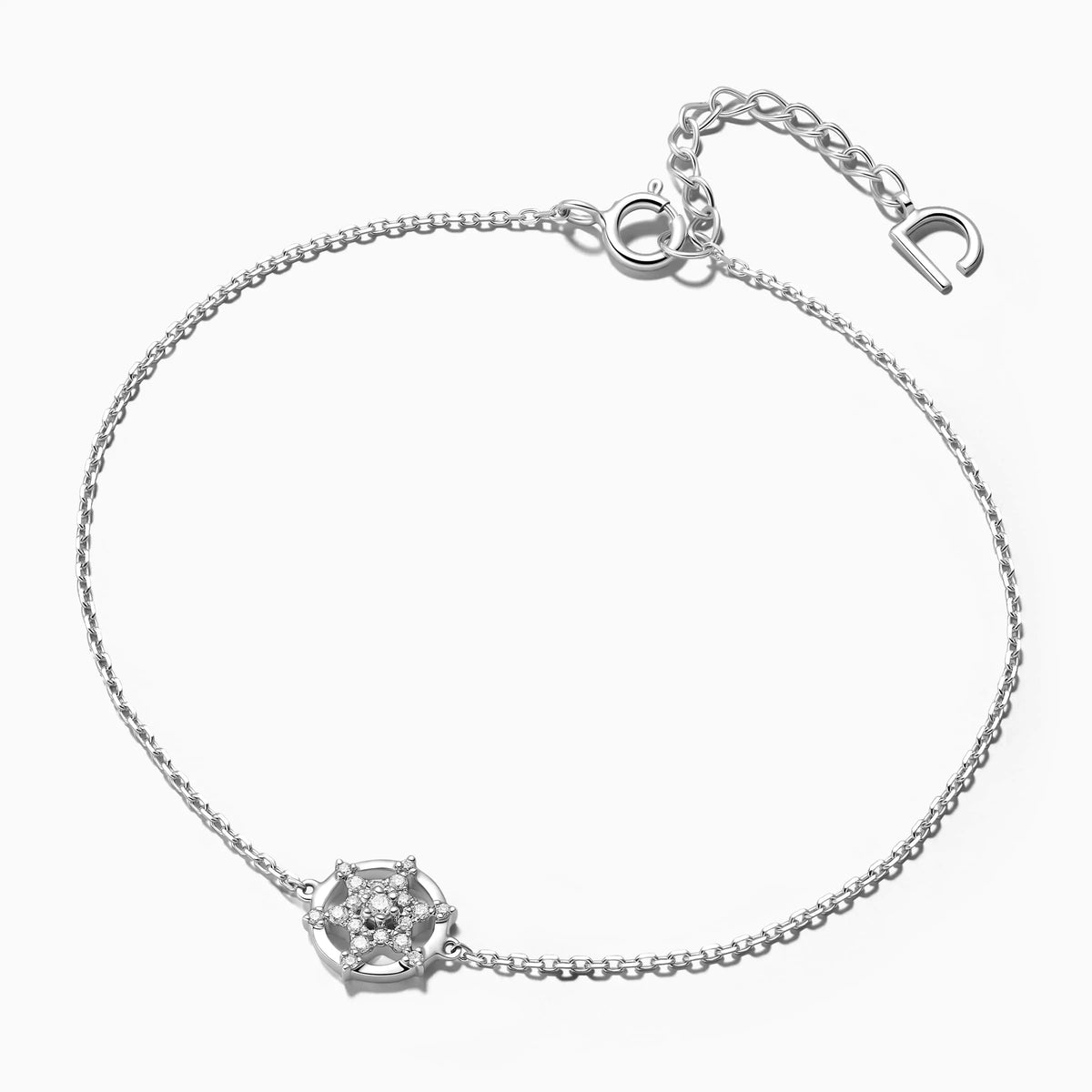 Hexagonal Star Shaped Diamond Bracelet - image 2