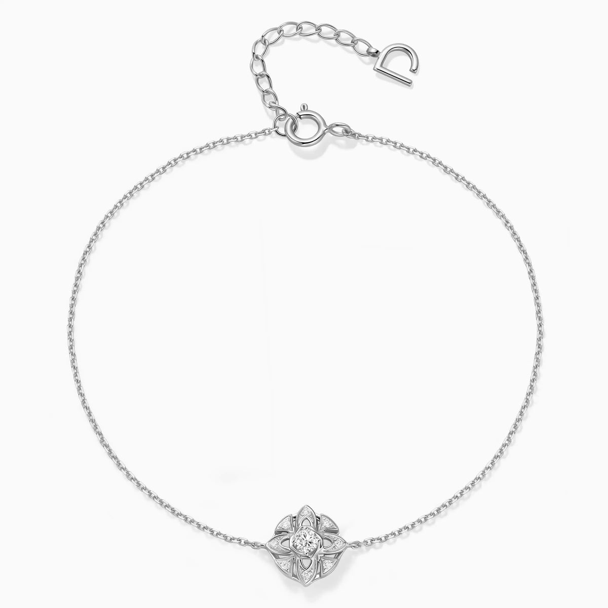 Hollow Out Shaped Round Diamond Bracelet - image 1