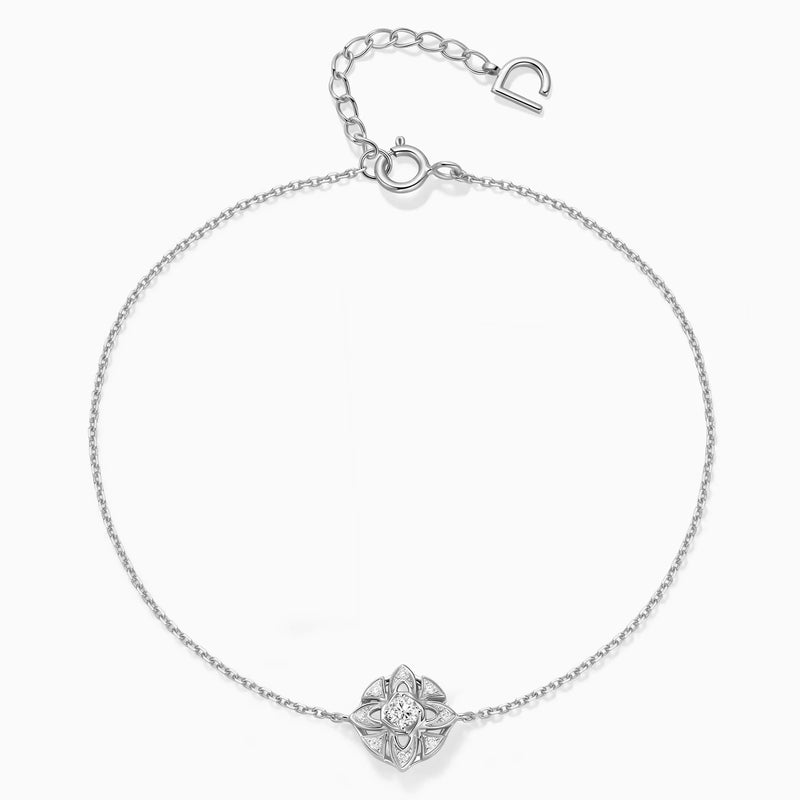 Hollow Out Shaped Round Diamond Bracelet - image 1