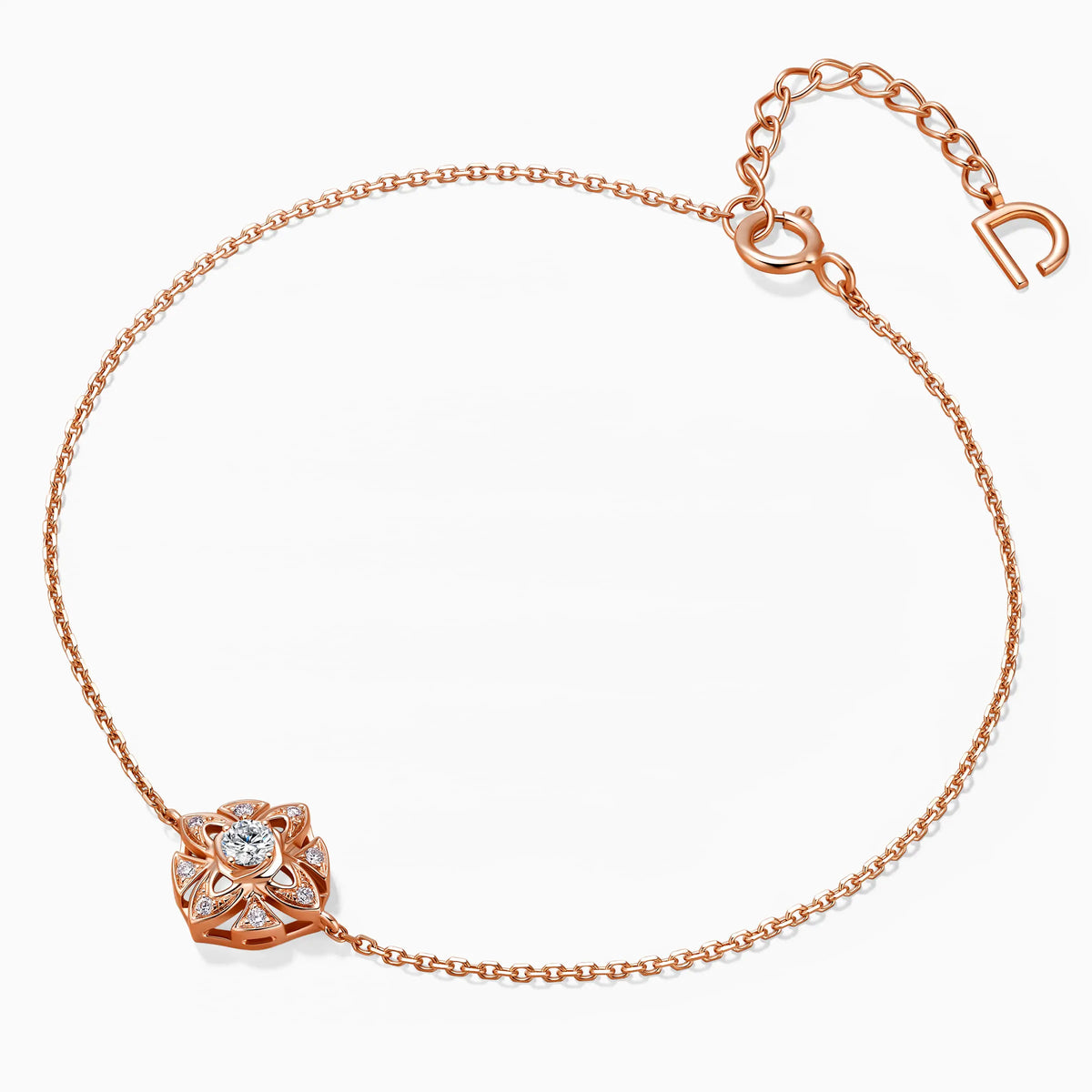Hollow Out Shaped Round Diamond Bracelet - image 2
