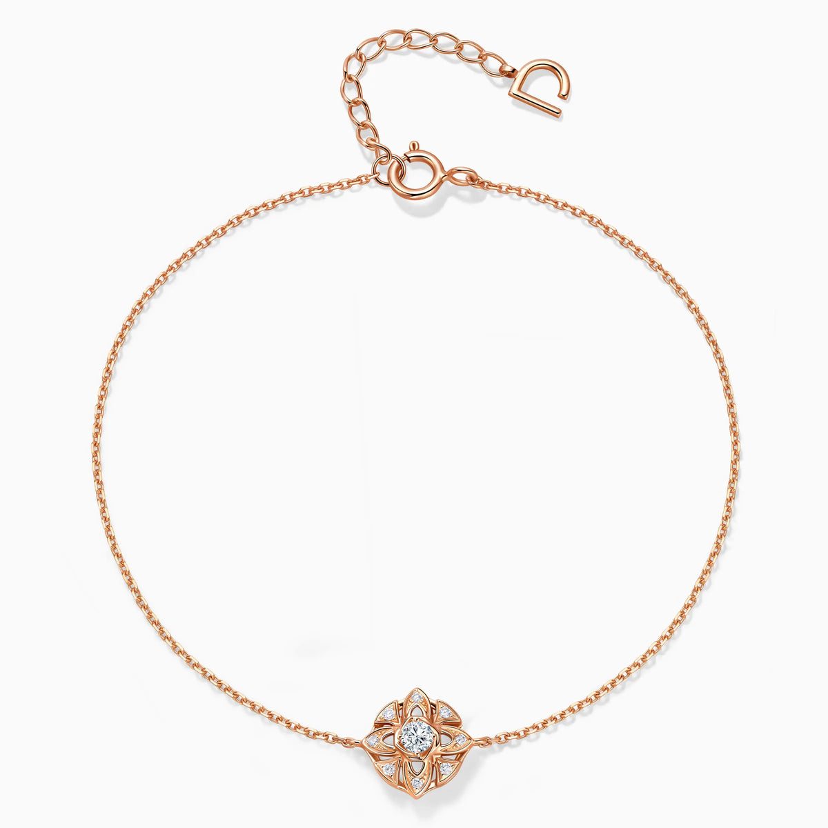 Hollow Out Shaped Round Diamond Bracelet - image 3
