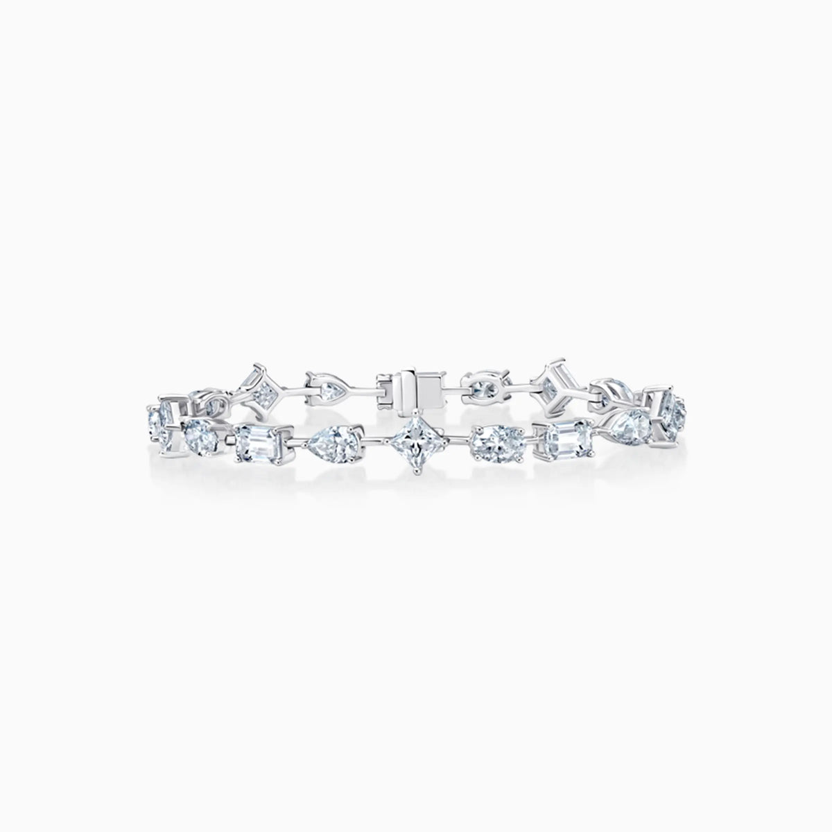 Multiple Shaped Tennis Diamond Bracelet - image 1