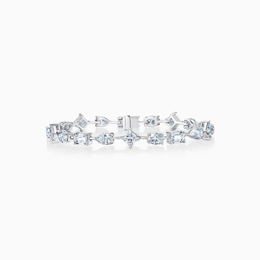 Multiple Shaped Tennis Diamond Bracelet - image 1