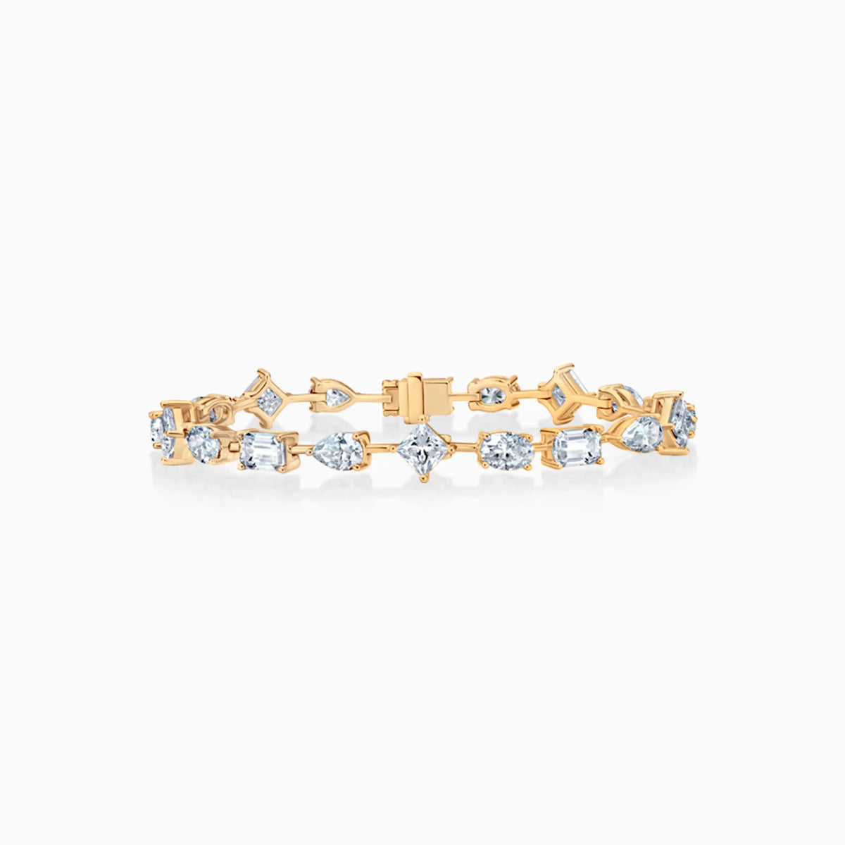 Multiple Shaped Tennis Diamond Bracelet - image 3