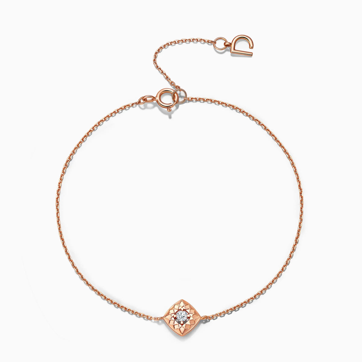 Pyramid Argyle Round Diamond Bracelet - image 2