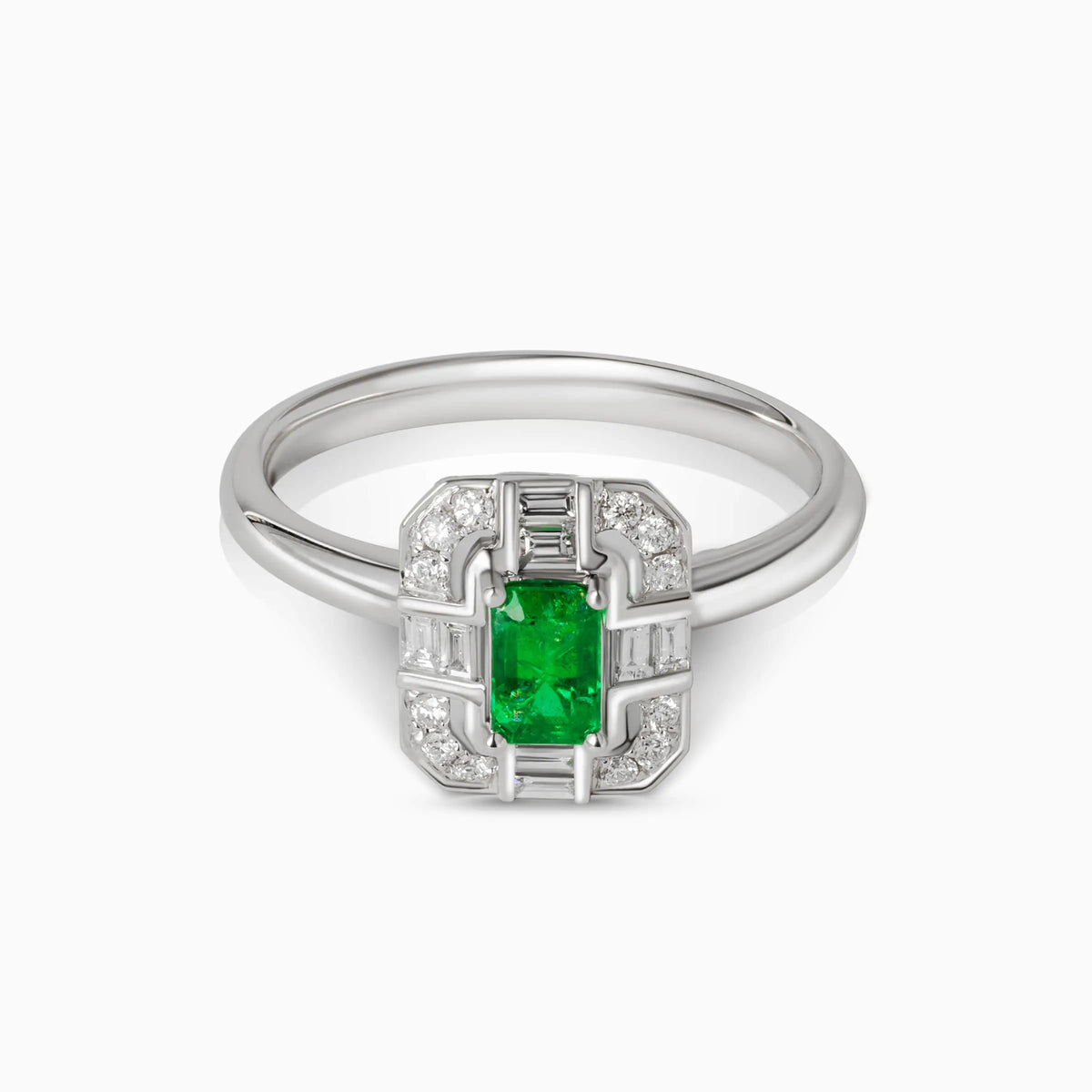 Lab Grown Emerald Elegance Promise Ring - image 1