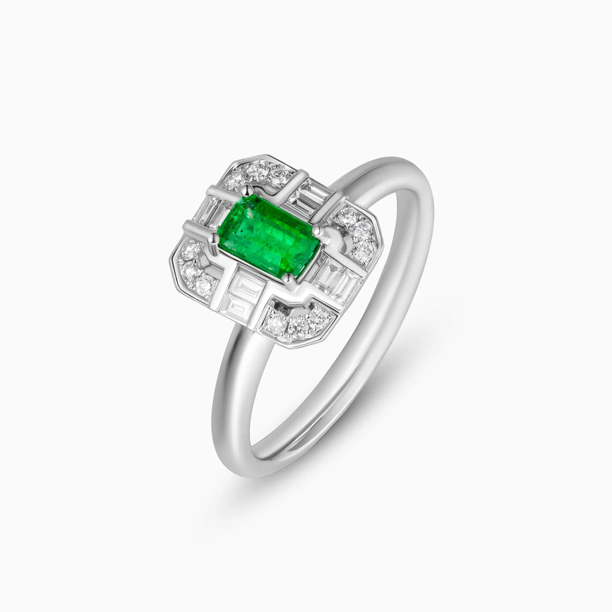 Lab Grown Emerald Elegance Promise Ring - image 2
