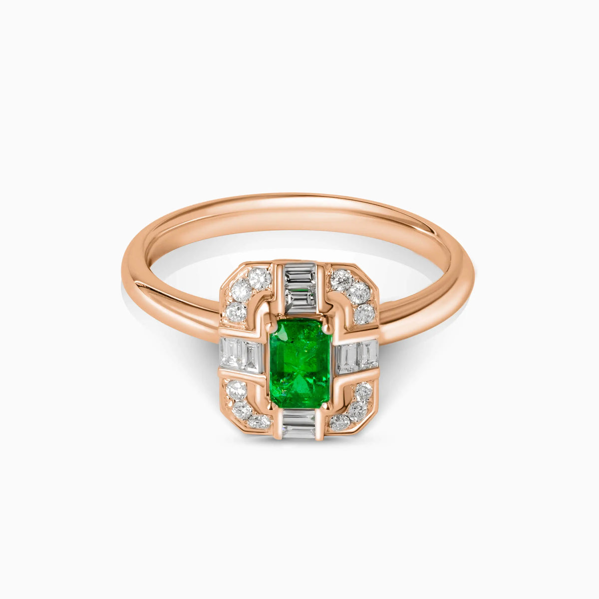 Lab Grown Emerald Elegance Promise Ring - image 3
