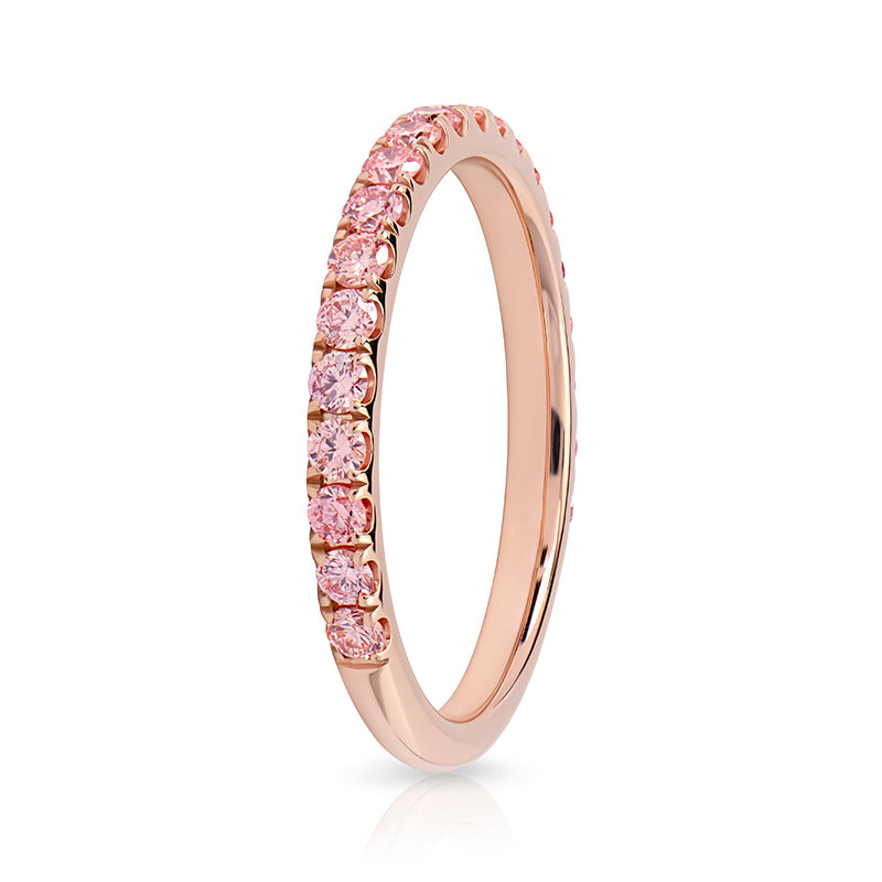 PINKS 2mm Pavé High Dome 0.5ct Total Lab Diamond Band - image 3